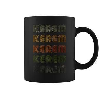 Love Heart Kerem Grunge Vintage Style Black Kerem Coffee Mug | Mazezy CA