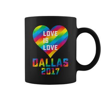 Love Is Love Gay Pride Heart Dallas 2017 Lgbtq Gay Coffee Mug | Mazezy