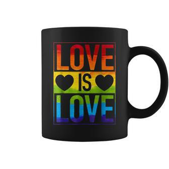 Love Is Love Lgbt Gay Lesbian Pride Lgbtq Ally Rainbow Color Coffee Mug | Mazezy UK