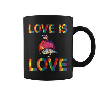 Love Is Love Queer Flamingo Gay Flamingo Lgbtqueer Coffee Mug | Mazezy