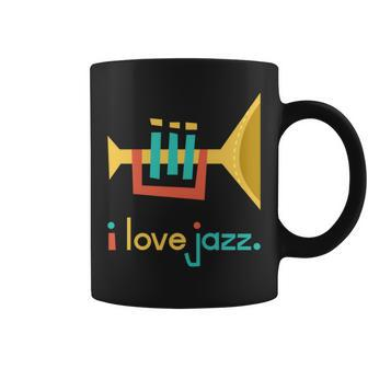 I Love Jazz Vintage Jazz Trumpet Trumpeter Coffee Mug | Mazezy
