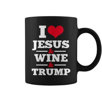 Love Jesus Wine Trump Religious Christian Faith Mom Coffee Mug | Mazezy UK