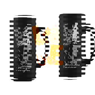 Love Leopard Ghost Oncology Nurse Halloween Costume Fall Halloween Costume Coffee Mug | Mazezy