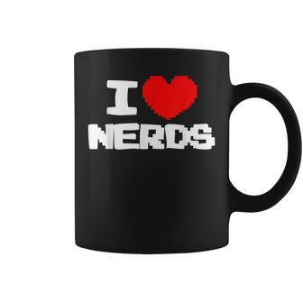 I Love Nerds I Pixel Heart Nerds Video Games Coffee Mug | Mazezy