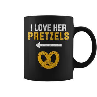 I Love Her Pretzels Matching Couple Oktoberfest Coffee Mug - Seseable