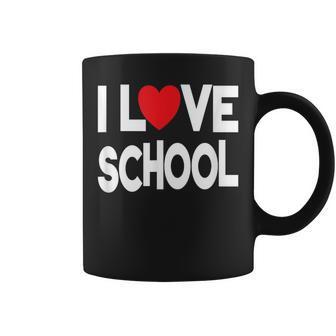 I Love School Quote Teacher And Student Coffee Mug | Mazezy