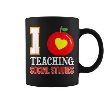 I Love Teaching Social Studies-High School Teacher-Back To Coffee Mug | Mazezy
