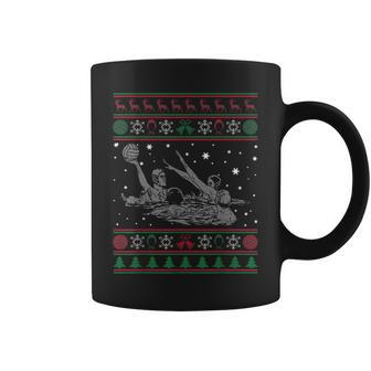 Love Water Polo Ugly Christmas Sweater Coffee Mug | Mazezy CA