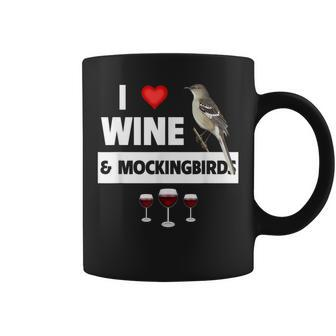 I Love Wine And Northern Mockingbird Arkansas State Bird Coffee Mug | Mazezy