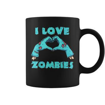 I Love Zombies Halloween Horror Zombie Mens Halloween Coffee Mug | Mazezy
