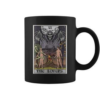 The Lovers Tarot Card Grim Reaper Halloween Gothic Horror Halloween Coffee Mug | Mazezy