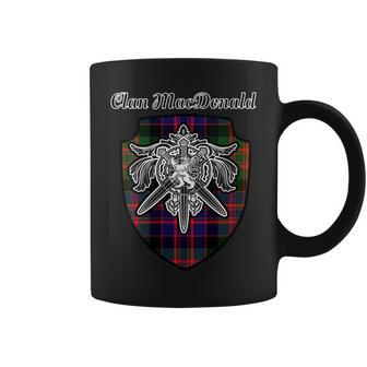 Macdonald Scottish Clan Family Tartan Lion Sword Name Crest Gift For Womens Coffee Mug | Mazezy
