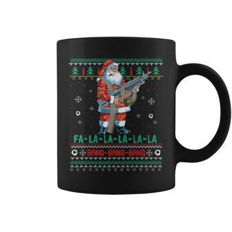 Machine Santa Claus Gun Lover Ugly Christmas Sweater Coffee Mug | Mazezy
