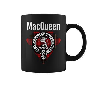 Macqueen Clan Scottish Name Coat Of Arms Tartan Coffee Mug | Mazezy