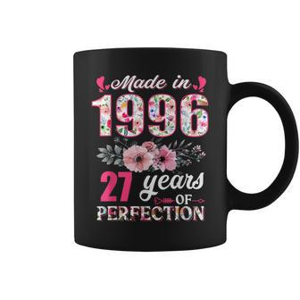 Made In 1996 Floral 27 Year Old 27 Th Birthday Gifts Women Coffee Mug - Monsterry DE