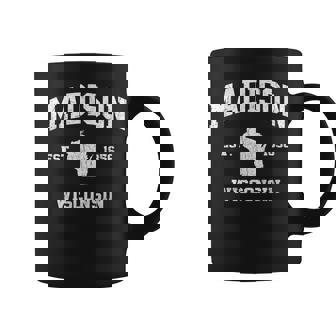 Madison Wisconsin Wi Vintage State Athletic Style Gift For Women Coffee Mug - Thegiftio