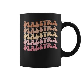 Maestra De Español Groovy Spanish Teacher Coffee Mug | Mazezy UK