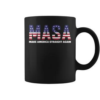 Make America Straight Again Political American Flag Usa Coffee Mug | Mazezy