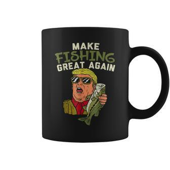 Make Fishing Great Again Trump Funny Fisherman Angler Gift Coffee Mug | Mazezy