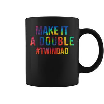 Make It A Double Twin Dad Expecting Twins Baby Announcement Coffee Mug | Mazezy UK