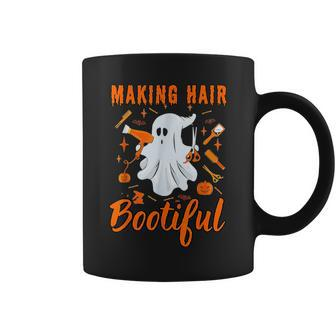 Making Hair Bootiful Scary Ghost Hairdresser Halloween Coffee Mug - Seseable