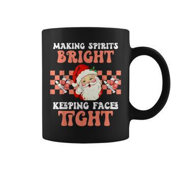 Making Spirits Bright Faces Tight Christmas Aesthetic Nurse Coffee Mug - Thegiftio UK