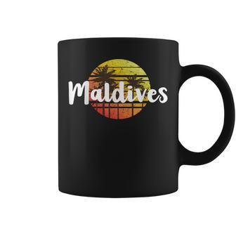 Maldives Sunset Vintage Souvenir Coffee Mug | Mazezy