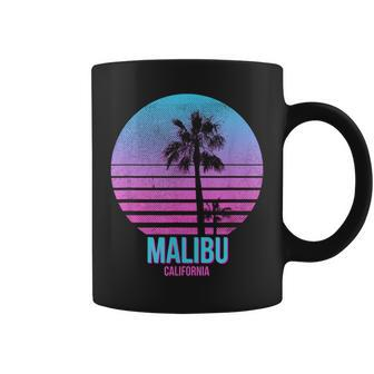 Malibu California Vintage Retro Palm Tree Beach Coffee Mug | Mazezy