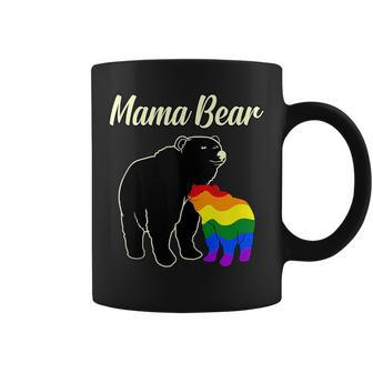 Mama Bear Rainbow Gay Lgbtq Pride Month Supporter Graphic Coffee Mug | Mazezy