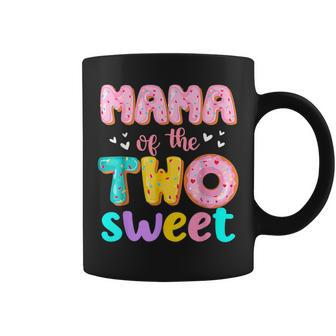 Mama Of The Two Sweet Donut Birthday Family Theme Girl Gifts For Mama Funny Gifts Coffee Mug | Mazezy
