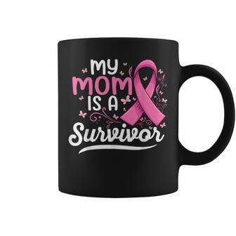 My Mama Is A Survivor Support Mom Breast Cancer Awareness Coffee Mug