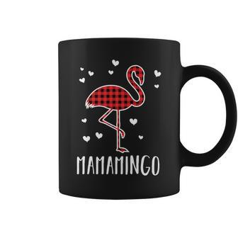 Mamamingo Buffalo Plaid Flamingo Matching Christmas Gift Coffee Mug | Mazezy