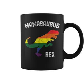 Mamasaurus Rex Gay Pride Lgbt Dinosaur Ally Coffee Mug | Mazezy
