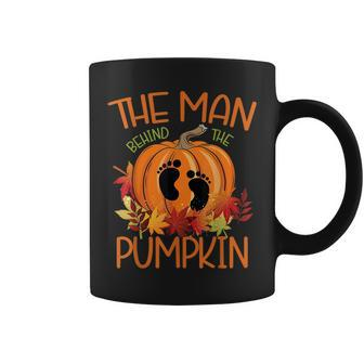 The Man Behind The Pumpkin Halloween Pregnancy Halloween Pregnancy Coffee Mug | Mazezy