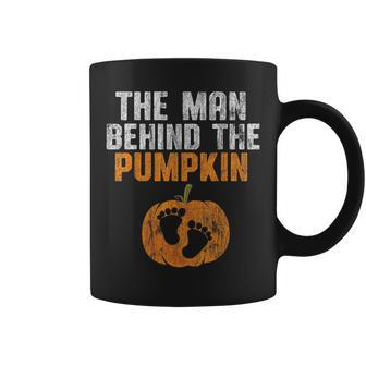 The Man Behind The Pumpkin Pregnancy Halloween New Dad To Be Coffee Mug - Monsterry