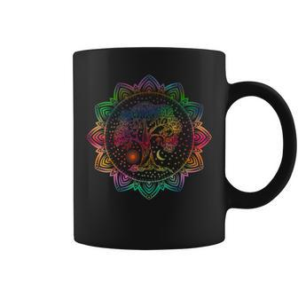 Mandala Moon Tree Of Life Spiritual Chakra Coffee Mug | Mazezy UK