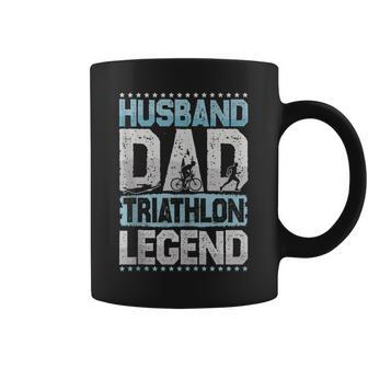 Marathon Husband Dad Triathlon Legend Triathlon Mens Gift For Women Coffee Mug | Mazezy AU