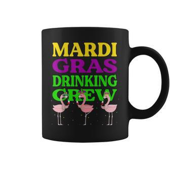 Mardi Gras Drinking Crew Wine Lover Cute Flamingo Mardi Gras Coffee Mug | Mazezy AU