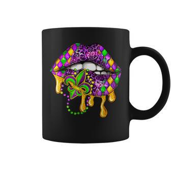 Mardi Gras Lips Queen Carnival Trendy 2023 Leopard Louisiana Coffee Mug | Mazezy