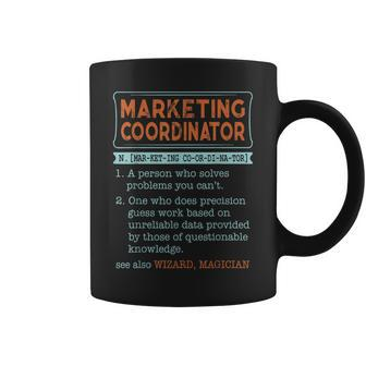 Marketing Coordinator Dictionary Noun Wizard Magician Coffee Mug | Mazezy