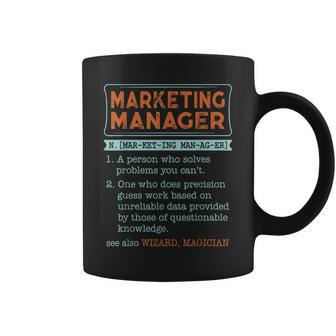 Marketing Manager Dictionary Noun Wizard Magician Coffee Mug | Mazezy