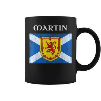 Martin Scottish Clan Name Gift Scotland Flag Festival Martin Funny Gifts Coffee Mug | Mazezy