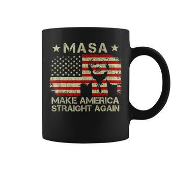 Masa Make America Straight Again Trump American Flag Coffee Mug | Mazezy CA