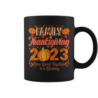 Matching Family Thanksgiving 2023 Happy Thanksgiving Pumpkin Coffee Mug | Mazezy