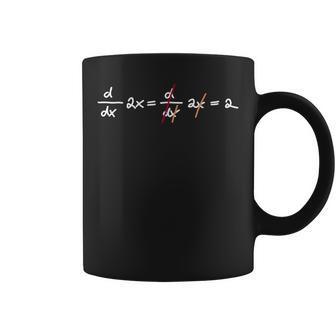 Math DDx 2X Differential Calculus Formula Equation Coffee Mug | Mazezy
