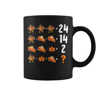 Math Number Thanksgiving Count Answer Pie Turkey Teacher Coffee Mug - Thegiftio UK