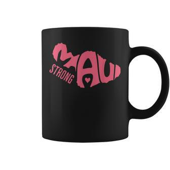 Maui Hawaii Beach Strong Retro Hearts Supports Coffee Mug - Monsterry AU