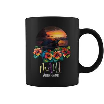 Maui Hawaii Vacation Turtle Hibiscus Hawaii Coffee Mug - Monsterry