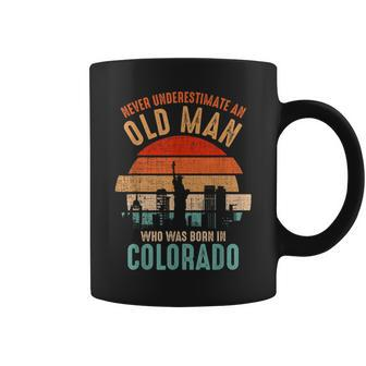 Mb Never Underestimate An Old Man Born In Colorado Coffee Mug - Seseable