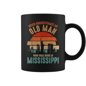 Mb Never Underestimate An Old Man Born In Mississippi Coffee Mug - Seseable